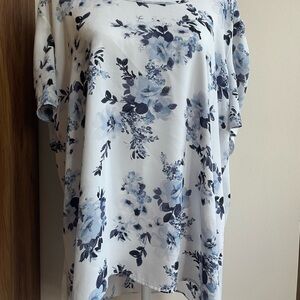 Maurices Blue Floral Women's Blouse